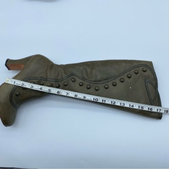 John‎ Fluevog Miracles Lourdes Olive Boots Women Size 7 - Picture 7 of 11